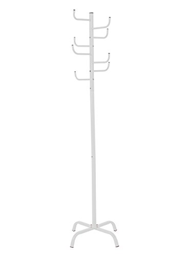 King Home a1007614 Coat Hook Painted Steel White 50 x 50 x 175h, 50X50X175H
