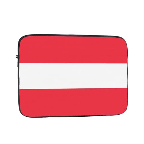 Austrian Flag Laptop Sleeve Case 15 Inch Suitable For Notebook Computer Tablet Traveling Carrying Simple Case