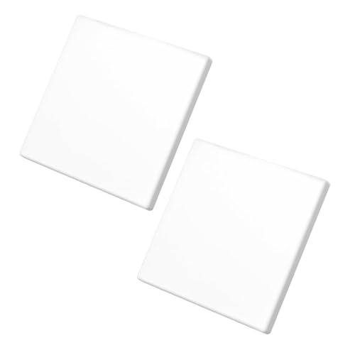 2 Pièces Caches de Prise Murale Autocollants, 86 x 86 mm Plaque Murale de Couverture, Plaque Frontale en Plastique Blanc pour Interrupteur, Plaque Murale...