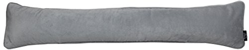 McAlister Textiles Matt Velvet Boudin Décoratif en Velours pour Bas de Porte - 18cm x 136cm - Isolation Phonique et Calfeutrage Contre Le Froid - Gris Colombe Cover