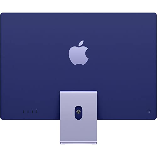Image of 2021 Apple iMac with Apple M1 Chip with 8-core CPU (24-inch, 8GB RAM, 512GB SSD Storage) (QWERTY English) Purple (Renewed)