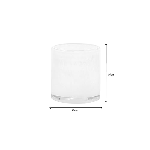 blomus SAGA Glass Hurricane Lamp - Large - White