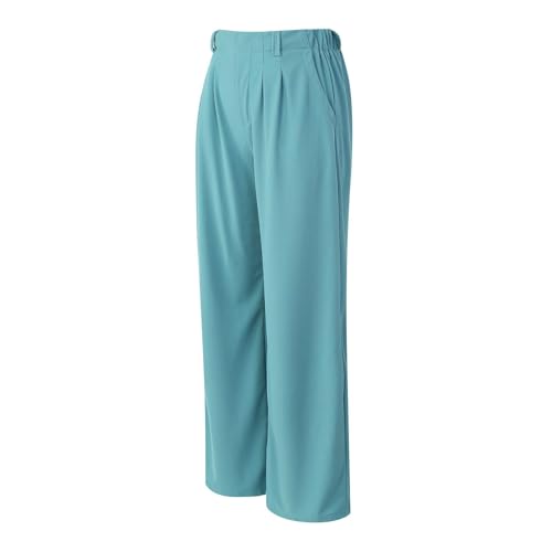 Lu's Chic Women's Palazzo Pants High Waisted Trousers Casual Wide Leg Long Lightweight Summer Travel Pockets2
