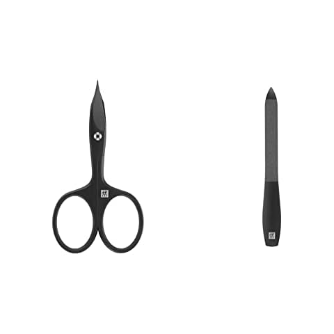 Zwilling Twinox M Nagelschere Hände Füße Pflege & TWINOX M Saphir-Nagelfeile Maniküre Pediküre Nagel 130mm matt schwarz Diamond-like-Carbon Beschichtung Cover