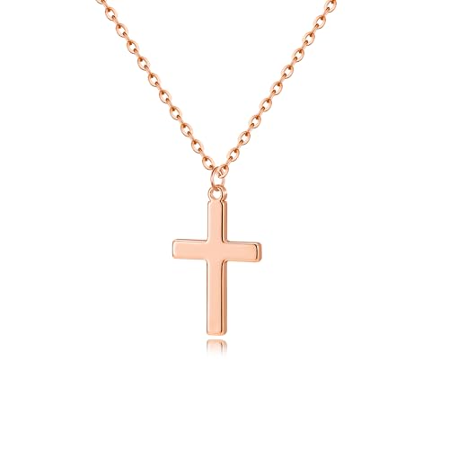 Tewiky 18k Gold/Silver Plated Simple Evil Eye Turquoise Cross Pendant Choker Necklace Simple Tiny Necklace for Women Girls