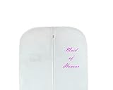 Wedcova Pack of 1 Wedding Printed Wedding Dress Bag | Long Dress Covers for Bride & Bridesmaids | Breathable Clothes Bag for Storage & Travel (Maid Of Honour)