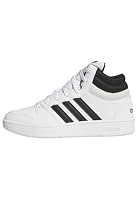 adidas Unisex Hoops Mid Classic Shoes, FTWR White/Core Black/Orbit Grey, 42 2/3 EU