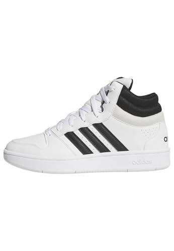 adidas Unisex Hoops MID Classic Shoes, FTWR White/core Black/Orbit Grey, 40 2/3 EU