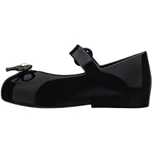 mini melissa Sweet Love Mary Jane Flats for Kids, Black, 12