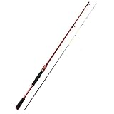 LYEAA Baitcasting-Rute, Kohlefaser-Karpfen-Angelrute, tragbare Reiserute for Barsch-Hecht-Karpfenangeln