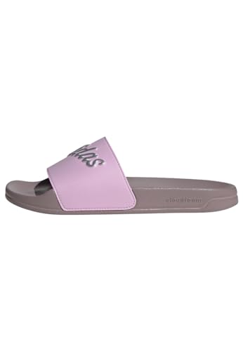 adidas Damen ADILETTE SHOWER, Preloved Fig/Silver Metallic/Lilac, 38 EU