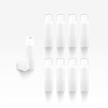 Cosmetic Packaging Now Pure Airless Bottle, 10 ML, White with Frosted Cap 12 Pack