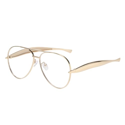 Shiratori Womens Pilot Oversized Sunglasses Trendy Frog Eye Style Metal Frame Sun Glasses Retro Aviator UV400 Shades for Women Instagram Influencer Streetwear Accessories Clear