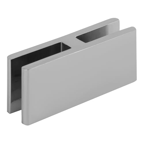 CRL Chrome Anodized Aluminum Two-Way 180 Deg. Glass Connector - E180A