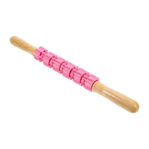 BELLIFFY Rodillo de Masaje Muscular Palo de Acero al Carbono Desmontable Espuma de PVC Tamaño para Piernas y Espalda Herramienta de Relajación Corporal y Estimulación Color Aleatorio