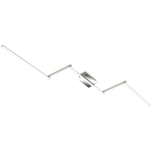 BRILONER - LED Deckenlampe mit indirektem Licht, schwenkbar, warmweiße Lichtfarbe, LED Lampe, Deckenleuchte, Wohnzimmerlampe, Schlafzimmerlampe, Küchenlampe, 227,2x12x5 cm, Alufarbig BRILONER - LED Deckenlampe mit indirektem Licht, schwenkbar, warmweiße Lichtfarbe, LED Lampe, Deckenleuchte, Wohnzimmerlampe, Schlafzimmerlampe, Küchenlampe, 227,2x12x5 cm, Alufarbig