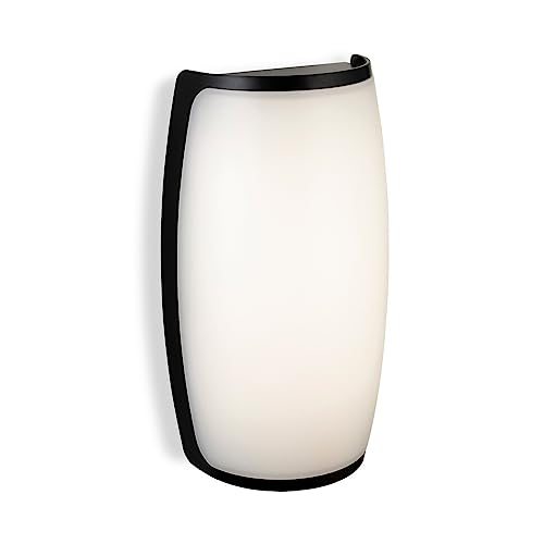 Image of Firstlight Apollo LED Resin Wall Light Black with White Polycarbonate Diffuser IP54