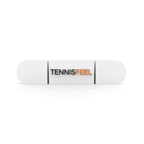 Tennis Feel Clipme | Premium Vibrationsdämpfer | Optimaler Halt | Maximale Lebensdauer | Für Tennisschläger | 7 Farben | 1-Pack | Weiß Cover