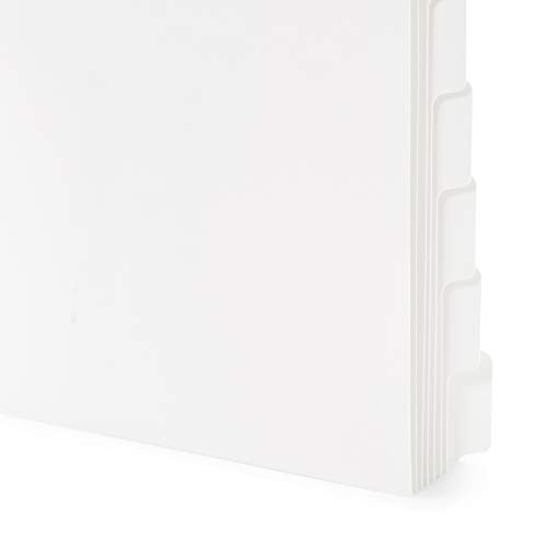 Blue Summit Supplies BSS-92588-1039 Blue Summit 3 Ring Binder Dividers With Reinforced Edge, 1/8 Cut Tabs, 96 Dividers, Letter Size, 3 Hole Punch Section Index Dividers For Binders, White, 12 Sets thumb #3