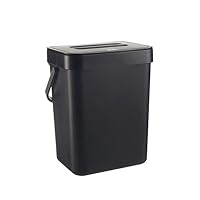 Bac à Compost De Cuisine 3L - Suspendu Sous Évier, Couvercle Inclus, Sans Perçage