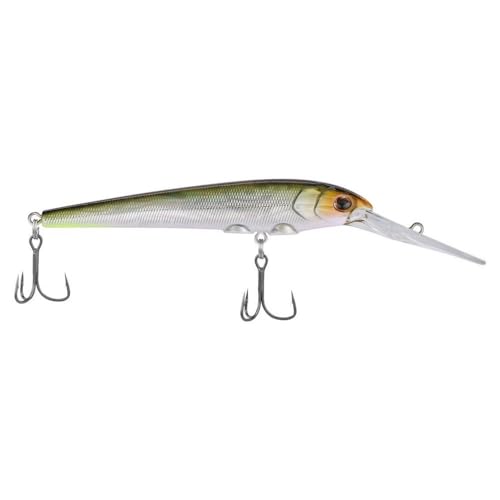 Berkley Deep Hit Stick Fishing Lure, Golden Alewife, 1/2 oz, 4.25in, Wide, Aggressive Tail Action and Beefier Profile, Equipped with Sharp Fusion19 Hook
