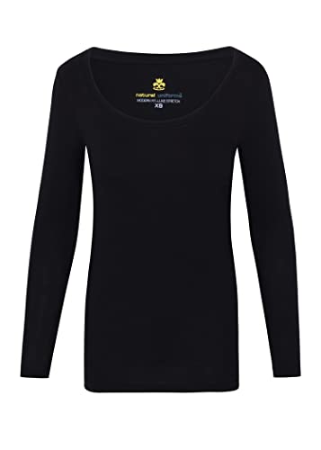 Natural Uniforms Women'S Long Sleeve Extra Wide Scoop-Neck T-Shirt Under Scrub thumb #3
