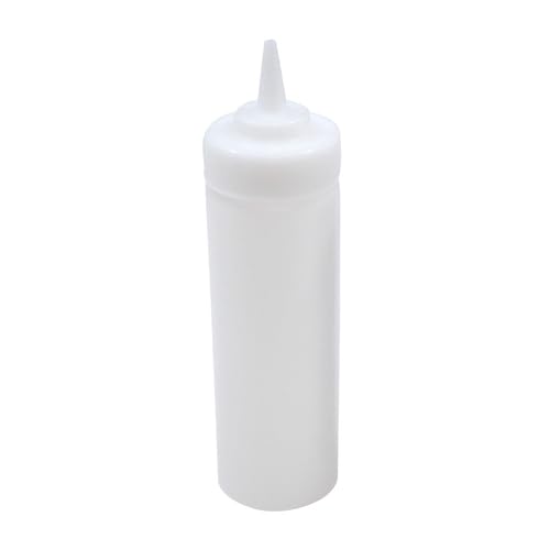 TableCraft 11253CHD WideMouth Squeeze Bottle, 12 oz., 53mm Opening, Heat Safe up to 175°F/80°C, Standard tip, high Density Dishwasher Safe, Plastic, Clear, Made in USA, NSF, 12 Each per case