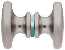 CRL C.R. Laurence SDK100BN Brushed Nickel Traditional Style Back-to-Back Shower Door Knobs