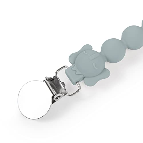 Image of Silicone Pacifier Clip - One-Piece Unisex Pacifier /Teether Holder for Baby Boys & Girls | Pack of Two