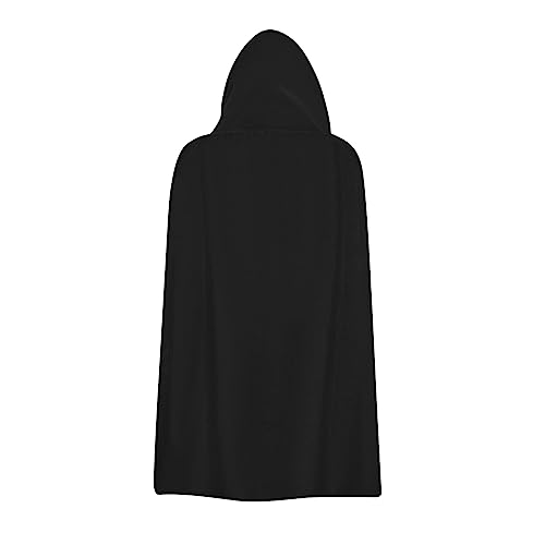 Kids Halloween Christmas Costumes Cape Velvet Hooded Cosplay Party Cloak Wizard Robe Black