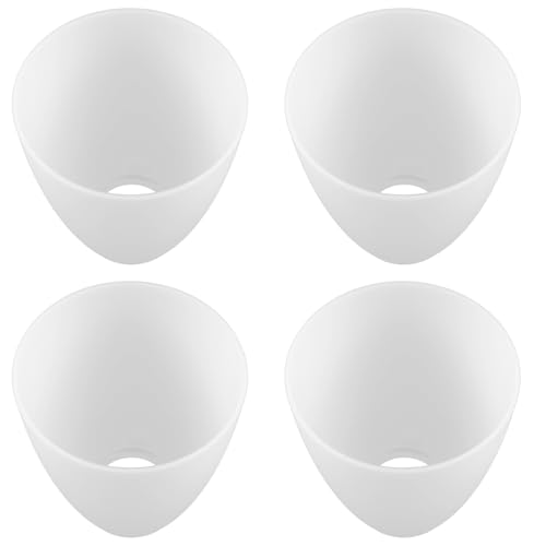 Frcolor プラスチック製ランプシェードカバー 軽量簡単取付 家 ホテル用 卓上 吊り下げ灯罩 替え傘 ホワイト 中孔 室内照明用