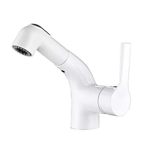 Robinet mitigeur de lavabo douchette rétractable laiton évier - 2