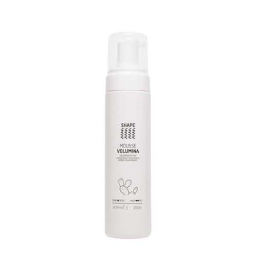 BORHEA SHAPE Mousse Volumina – Schiuma volumizzante capelli ricci, mossi e lisci | Con Aloe Vera, Opuntia e Proteine del Riso | Mousse professionale per corpo, definizione e idratazione – 200 ml