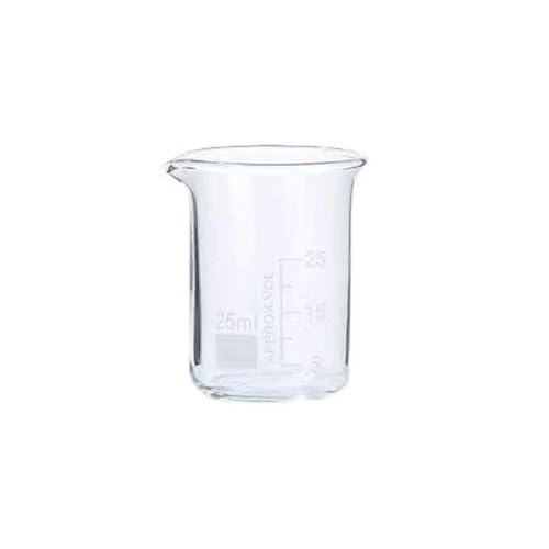 Bécher en verre résistant aux chocs thermiques de 25 ml à 200 ml