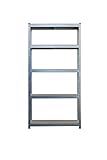 versando VLR5X175 - Estantería galvanizada (178 x 90 x 40 cm, 5 estantes, máx. Capacidad de Carga de 875 kg, Ideal para sótano/Garaje, para Montaje más rápido.