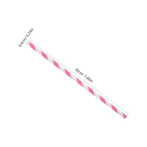 BESTonZON 100pcs Pitillos desechables de papel 20 cm rosa miniatura 2