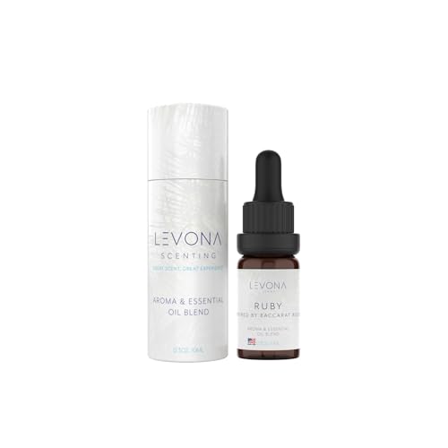 Levona Scent Essential Oil – Fresh Aroma for Home, Office, Hotel & Spa, Ideal for Humidifiers & Diffusers, Hotel Fragrance with Orange Rind & Watery Notes – 10ml / 0.33 fl oz, Ruby