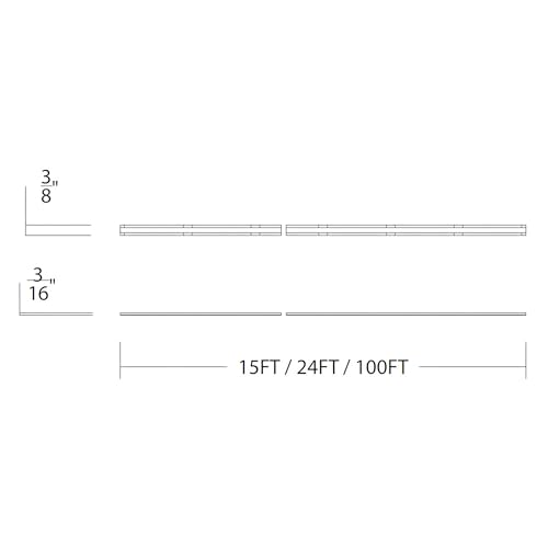 Image of WAC Lighting Gemini 24VDC LED COB Tape Light No Visible Diodes 2700K Warm 2.2W and 200 Lumens per Foot 100 Foot Reel Field Cuttable Every 2 Inches and Fully Dimmable Contractor Quality