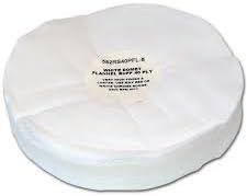 8" White Domet Flannel Buff 40 PLY