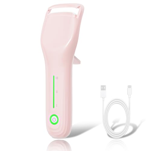 Lilonthy Heated Eyelash Curler, Type-C Rechargeable with 3 Temp Settings & Safe Silicone Pad for Natural Curls, Travel-Friendly (Pink)