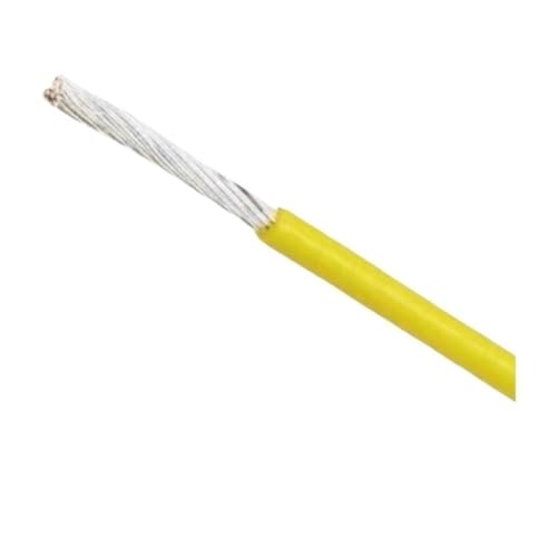 5 ���[�g��/10 ���[�g�� FEP �⃁�b�L���C���[ 13 11 10AWG �����x�d�q�I�[�f�B�I�X�s�[�J�[�w�b�h�t�H���M�����P�[�u��(Yellow,5m 13AWG)