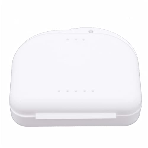 CRYUPE Mini Denture Case Boîte de rangement pour prothèses Boîte à dents Boîte de rangement pour prothèses (blanc) Cover