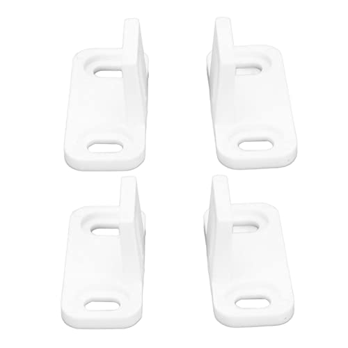 Guide de Sol de Porte de Grange, Lot de 2 butées de Porte de Grange Blanches en Acier au Carbone en Plastique pour Porte coulissante, Guide inférieur Support de Sol pour Armoire d'hôtel de Dortoir