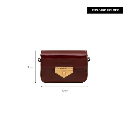 Image of Miraggio Amy Mini Sling Bag With Adjustable & Detachable Crossbody Strap | Crossbody Bag For Women Casual Holiday Look | Statement Bags For Women