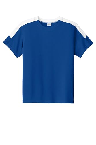 SPORT-TEK Youth Competitor United Crew | Spring & Summer Lightweight T-Shirt for Kids, Athletic Fit Clothing
