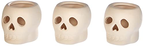 Baker Ross AG9942 - Portavelas de cerámica (3 Unidades), diseño de Calavera