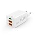 Produktbild Hama Schnellladegerät USB (Ladegerät mehrfach, USB C, USB A, Handy Tablet Laptop Universal Ladegerät, Netzstecker USB Schnellladen, USB C Netzteil, Power Delivery/Quick Charge 3.0, GaN Charger, 45 W)