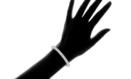 NATALIA DRAKE 1 Cttw Diamond S link Tennis Bracelet for Women in Rhodium Plated 925 Sterling Silver Color I-J/Clarity I2-I32