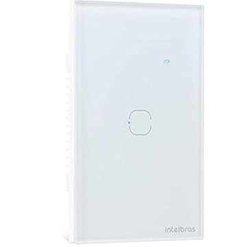 Interruptor Touch Inteligente Compatível com Alexa Com 1 Tecla EWS 1001 Branco Intelbras