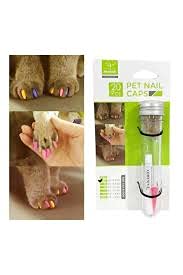 PSK PET MART 20pcs Cat Nail Caps, Colorful Pet Cat Soft Claws Nail Covers for Cat Claws with Glue and Applicators (X- Small, Color May Vary)